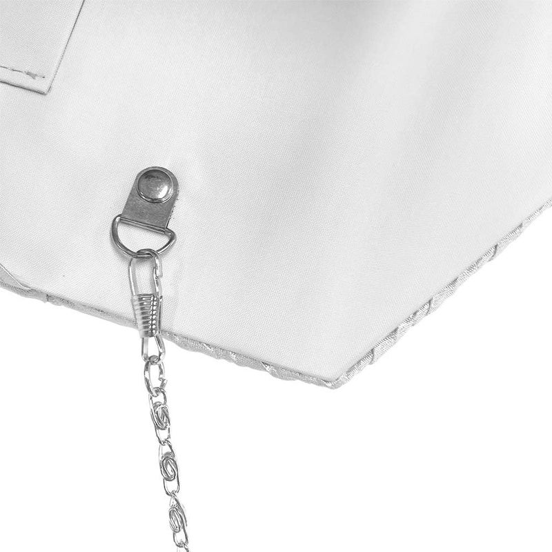 Groupcow New Ladies Evening Handbags Bridal Wedding Bag Handbag (Silver) - Image 4